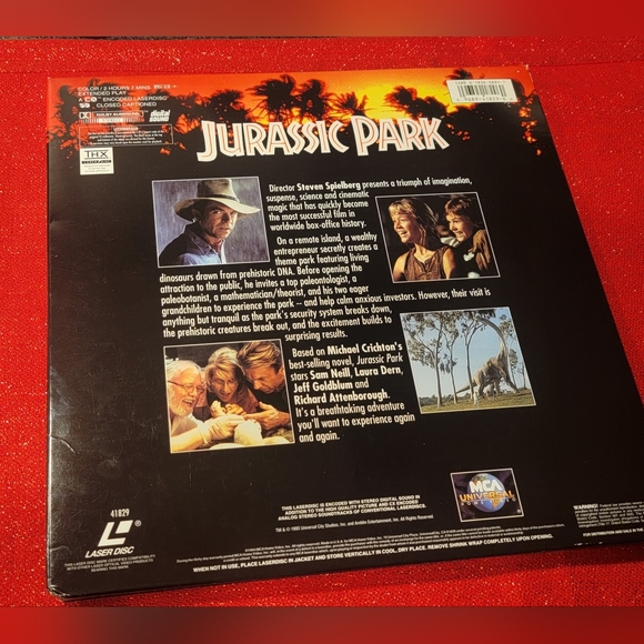Jurassic Park Letterbox Edition, Laserdisc Preowned Good Condition - Picture 2 of 11